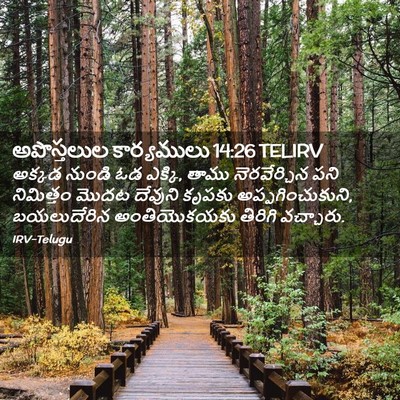Picture 02 - అపొస్తలుల కార్యములు 14:26 TELIRV - అక్కడ నుండి ఓడ - Bible Verse Picture