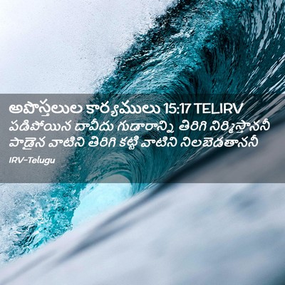 Picture 02 - అపొస్తలుల కార్యములు 15:17 TELIRV - పడిపోయిన దావీదు - Bible Verse Picture