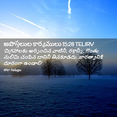 Picture 02 - అపొస్తలుల కార్యములు 15:28 TELIRV - ‘విగ్రహాలకు - Bible Verse Picture