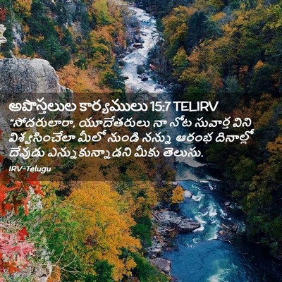 Picture 02 - అపొస్తలుల కార్యములు 15:7 TELIRV - “సోదరులారా, - Bible Verse Picture