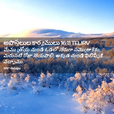 Picture 02 - అపొస్తలుల కార్యములు 16:11 TELIRV - మేము త్రోయ నుండి - Bible Verse Picture