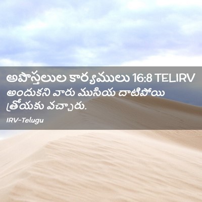 Picture 02 - అపొస్తలుల కార్యములు 16:8 TELIRV - అందుకని వారు - Bible Verse Picture