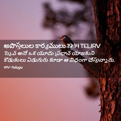 Picture 02 - అపొస్తలుల కార్యములు 19:14 TELIRV - స్కెవ అనే ఒక యూదు - Bible Verse Picture