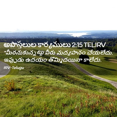 Picture 02 - అపొస్తలుల కార్యములు 2:15 TELIRV - “మీరనుకున్నట్టు - Bible Verse Picture