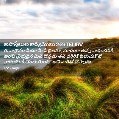 Picture 02 - అపొస్తలుల కార్యములు 2:39 TELIRV - ఈ వాగ్దానం మీకూ మీ - Bible Verse Picture