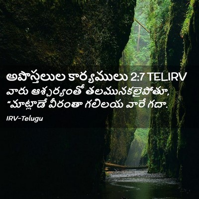 Picture 02 - అపొస్తలుల కార్యములు 2:7 TELIRV - వారు ఆశ్చర్యంతో - Bible Verse Picture