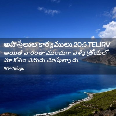 Picture 02 - అపొస్తలుల కార్యములు 20:5 TELIRV - అయితే వారంతా - Bible Verse Picture