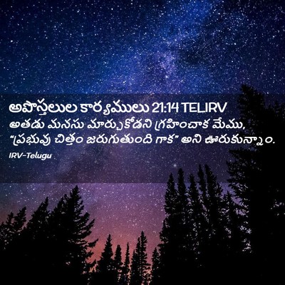 Picture 02 - అపొస్తలుల కార్యములు 21:14 TELIRV - అతడు మనసు - Bible Verse Picture