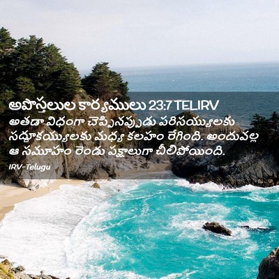 Picture 02 - అపొస్తలుల కార్యములు 23:7 TELIRV - అతడా విధంగా - Bible Verse Picture