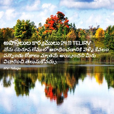 Picture 02 - అపొస్తలుల కార్యములు 24:11 TELIRV - నేను యెరూషలేములో - Bible Verse Picture