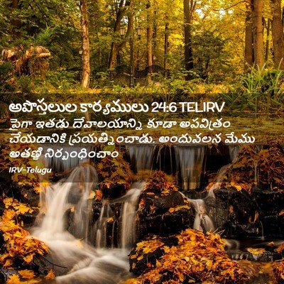 Picture 02 - అపొస్తలుల కార్యములు 24:6 TELIRV - పైగా ఇతడు - Bible Verse Picture