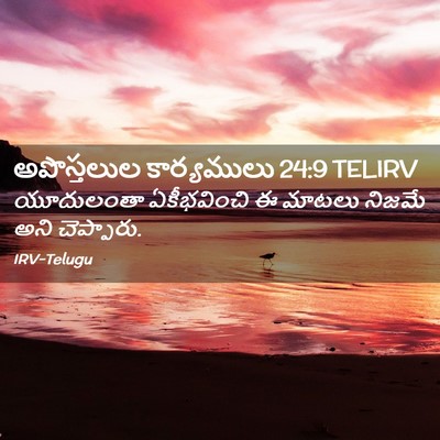 Picture 02 - అపొస్తలుల కార్యములు 24:9 TELIRV - యూదులంతా - Bible Verse Picture