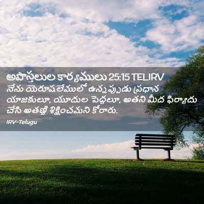 Picture 02 - అపొస్తలుల కార్యములు 25:15 TELIRV - నేను యెరూషలేములో - Bible Verse Picture