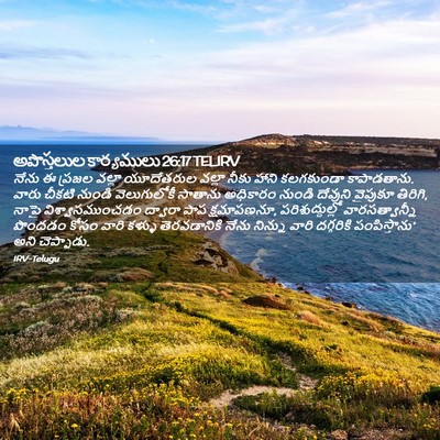 Picture 02 - అపొస్తలుల కార్యములు 26:17 TELIRV - నేను ఈ ప్రజల వల్లా - Bible Verse Picture