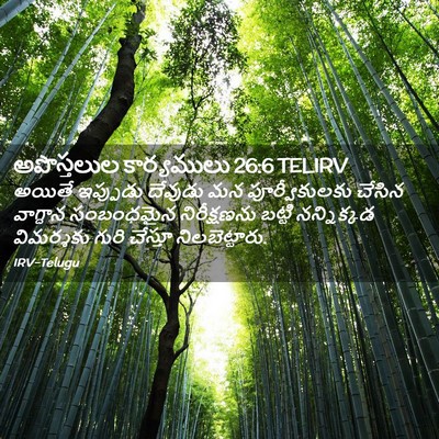 Picture 02 - అపొస్తలుల కార్యములు 26:6 TELIRV - అయితే ఇప్పుడు - Bible Verse Picture