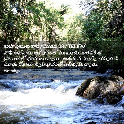 Picture 02 - అపొస్తలుల కార్యములు 28:7 TELIRV - పొప్లి అనేవాడు ఆ - Bible Verse Picture