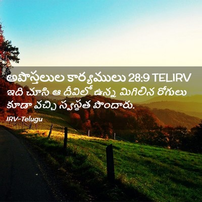 Picture 02 - అపొస్తలుల కార్యములు 28:9 TELIRV - ఇది చూసి ఆ దీవిలో - Bible Verse Picture