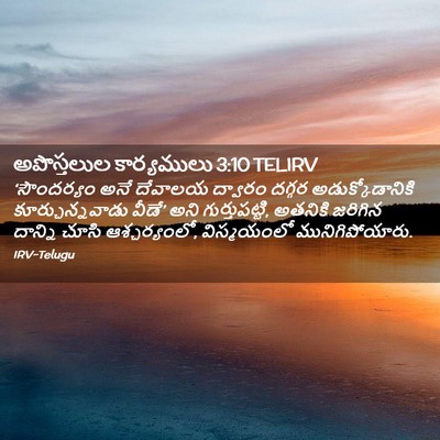 Picture 02 - అపొస్తలుల కార్యములు 3:10 TELIRV - ‘సౌందర్యం అనే - Bible Verse Picture