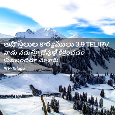 Picture 02 - అపొస్తలుల కార్యములు 3:9 TELIRV - వాడు నడుస్తూ - Bible Verse Picture