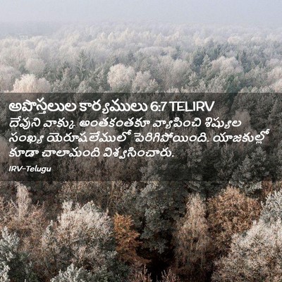 Picture 02 - అపొస్తలుల కార్యములు 6:7 TELIRV - దేవుని వాక్కు - Bible Verse Picture