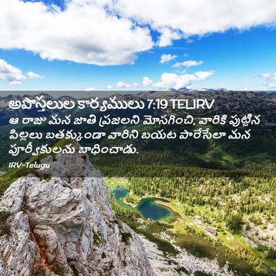 Picture 02 - అపొస్తలుల కార్యములు 7:19 TELIRV - ఆ రాజు మన జాతి - Bible Verse Picture