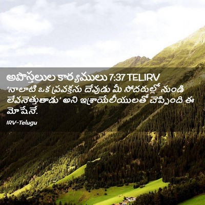 Picture 02 - అపొస్తలుల కార్యములు 7:37 TELIRV - ‘నాలాటి ఒక - Bible Verse Picture