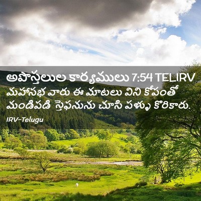 Picture 02 - అపొస్తలుల కార్యములు 7:54 TELIRV - మహాసభ వారు ఈ మాటలు - Bible Verse Picture
