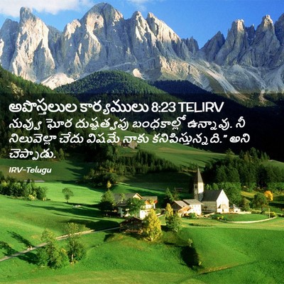 Picture 02 - అపొస్తలుల కార్యములు 8:23 TELIRV - నువ్వు ఘోర - Bible Verse Picture
