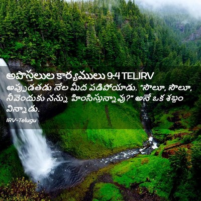 Picture 02 - అపొస్తలుల కార్యములు 9:4 TELIRV - అప్పుడతడు నేల మీద - Bible Verse Picture