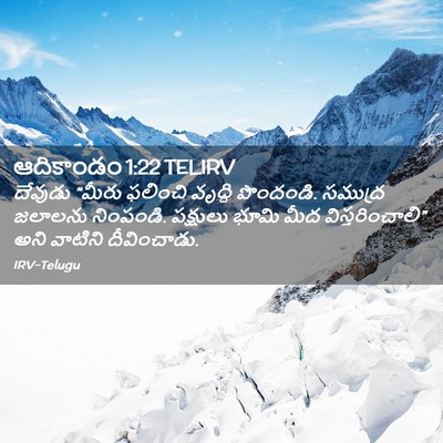Picture 02 - ఆదికాండం 1:22 TELIRV - దేవుడు “మీరు - Bible Verse Picture
