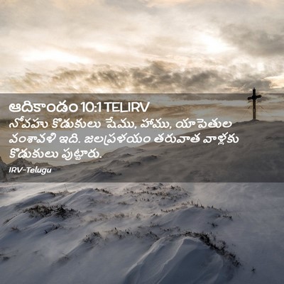 Picture 02 - ఆదికాండం 10:1 TELIRV - నోవహు కొడుకులు - Bible Verse Picture