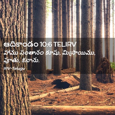 Picture 02 - ఆదికాండం 10:6 TELIRV - హాము సంతానం కూషు, - Bible Verse Picture
