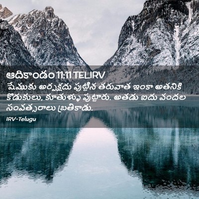 Picture 02 - ఆదికాండం 11:11 TELIRV - షేముకు అర్పక్షదు - Bible Verse Picture