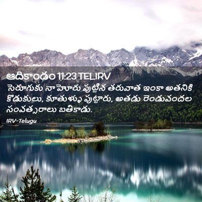 Picture 02 - ఆదికాండం 11:23 TELIRV - సెరూగుకు నాహోరు - Bible Verse Picture