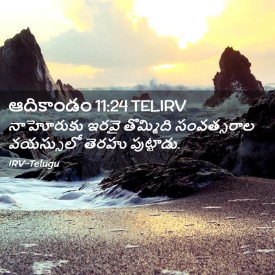Picture 02 - ఆదికాండం 11:24 TELIRV - నాహోరుకు ఇరవై - Bible Verse Picture