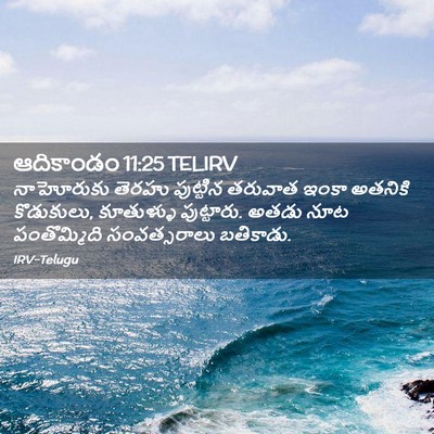 Picture 02 - ఆదికాండం 11:25 TELIRV - నాహోరుకు తెరహు - Bible Verse Picture
