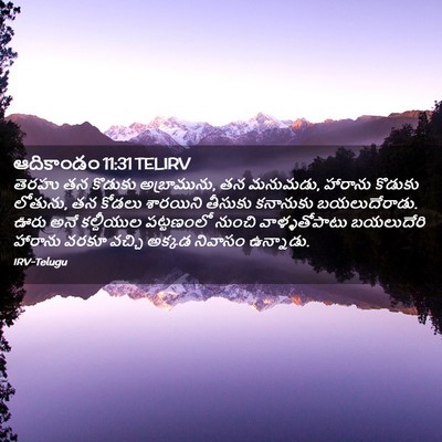 Picture 02 - ఆదికాండం 11:31 TELIRV - తెరహు తన కొడుకు - Bible Verse Picture