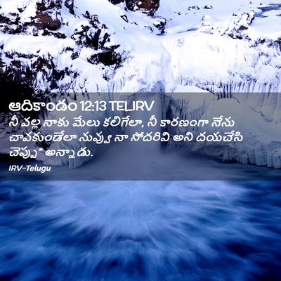 Picture 02 - ఆదికాండం 12:13 TELIRV - నీ వల్ల నాకు మేలు - Bible Verse Picture