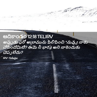 Picture 02 - ఆదికాండం 12:18 TELIRV - అప్పుడు ఫరో - Bible Verse Picture