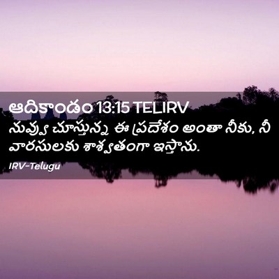 Picture 02 - ఆదికాండం 13:15 TELIRV - నువ్వు చూస్తున్న - Bible Verse Picture
