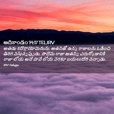 Picture 02 - ఆదికాండం 14:17 TELIRV - అతడు - Bible Verse Picture