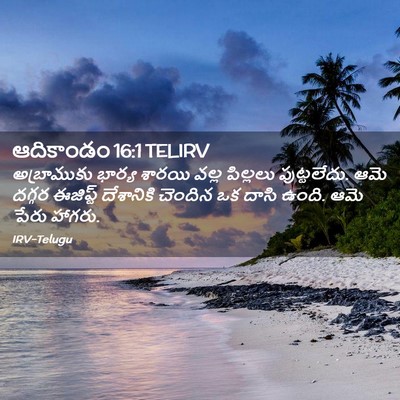 Picture 02 - ఆదికాండం 16:1 TELIRV - అబ్రాముకు భార్య - Bible Verse Picture