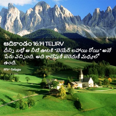 Picture 02 - ఆదికాండం 16:14 TELIRV - దీన్ని బట్టి ఆ - Bible Verse Picture