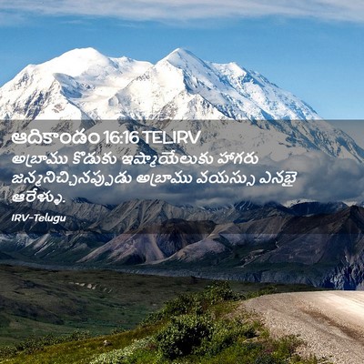 Picture 02 - ఆదికాండం 16:16 TELIRV - అబ్రాము కొడుకు - Bible Verse Picture