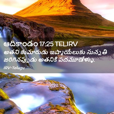 Picture 02 - ఆదికాండం 17:25 TELIRV - అతని కుమారుడు - Bible Verse Picture