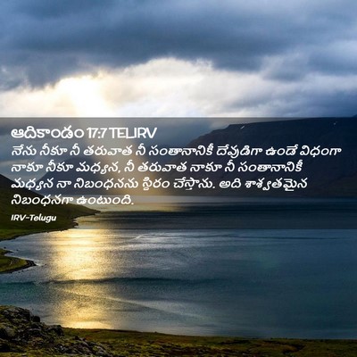 Picture 02 - ఆదికాండం 17:7 TELIRV - నేను నీకూ నీ - Bible Verse Picture