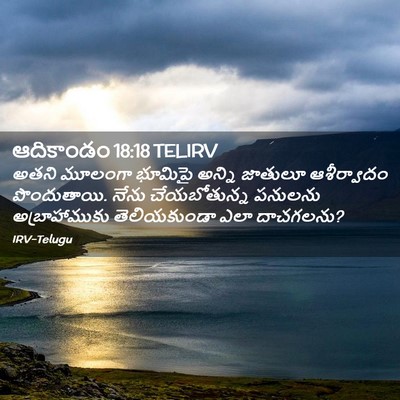 Picture 02 - ఆదికాండం 18:18 TELIRV - అతని మూలంగా - Bible Verse Picture