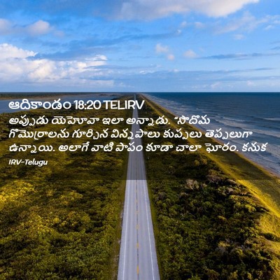 Picture 02 - ఆదికాండం 18:20 TELIRV - అప్పుడు యెహోవా - Bible Verse Picture