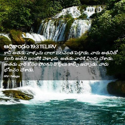 Picture 02 - ఆదికాండం 19:3 TELIRV - కానీ అతడు వాళ్ళను - Bible Verse Picture