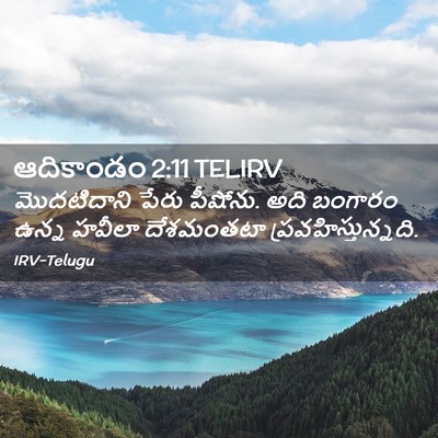 Picture 02 - ఆదికాండం 2:11 TELIRV - మొదటిదాని పేరు - Bible Verse Picture